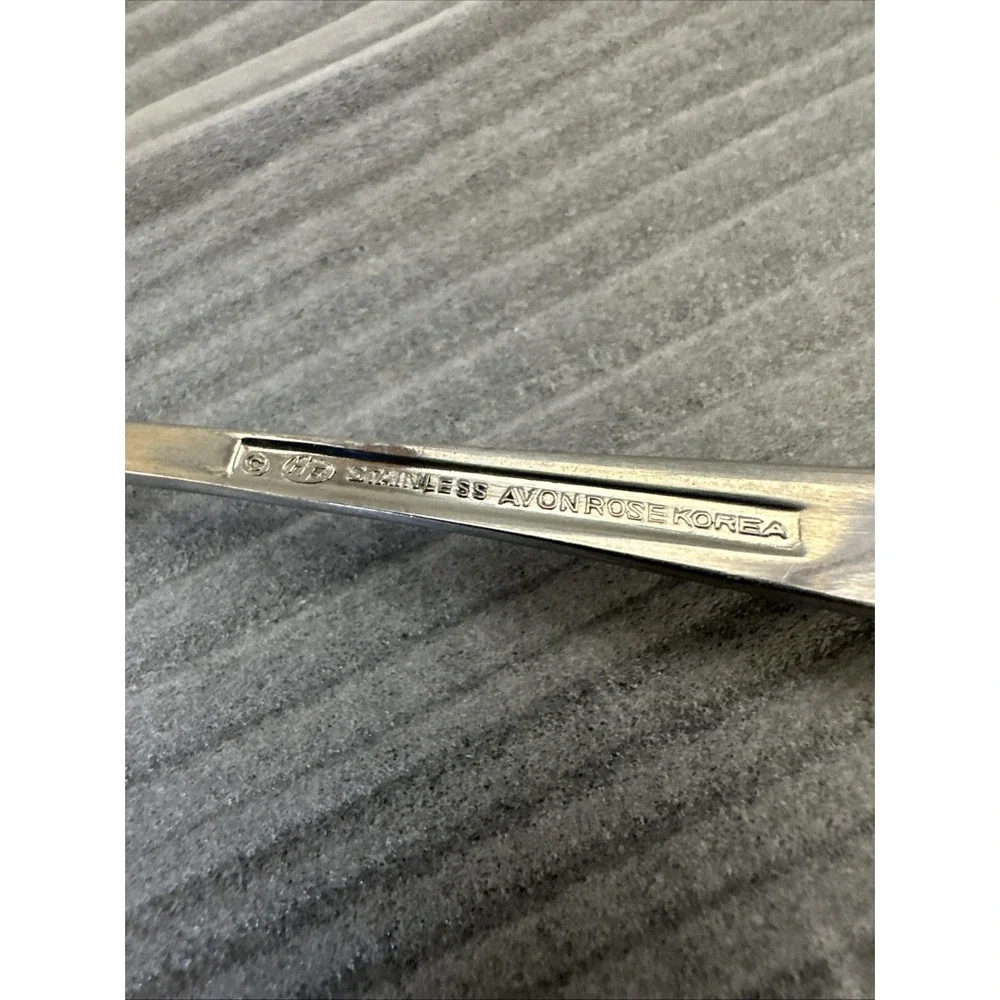 1 Hanford Forge Stainless Steel AVON ROSE Flatware Iced Tea Spoon‎ 7-1/2